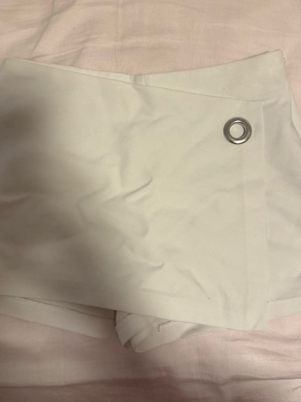 Zara White Women’s Skort with Silver Eyelet